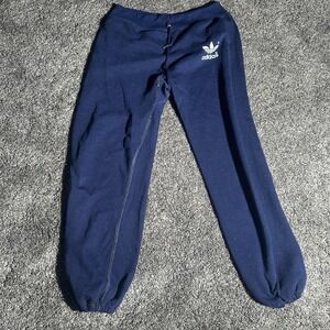 Vintage‎ Adidas Pants Mens Trefoil Logo USA Made Sweatpants Elastic Joggers